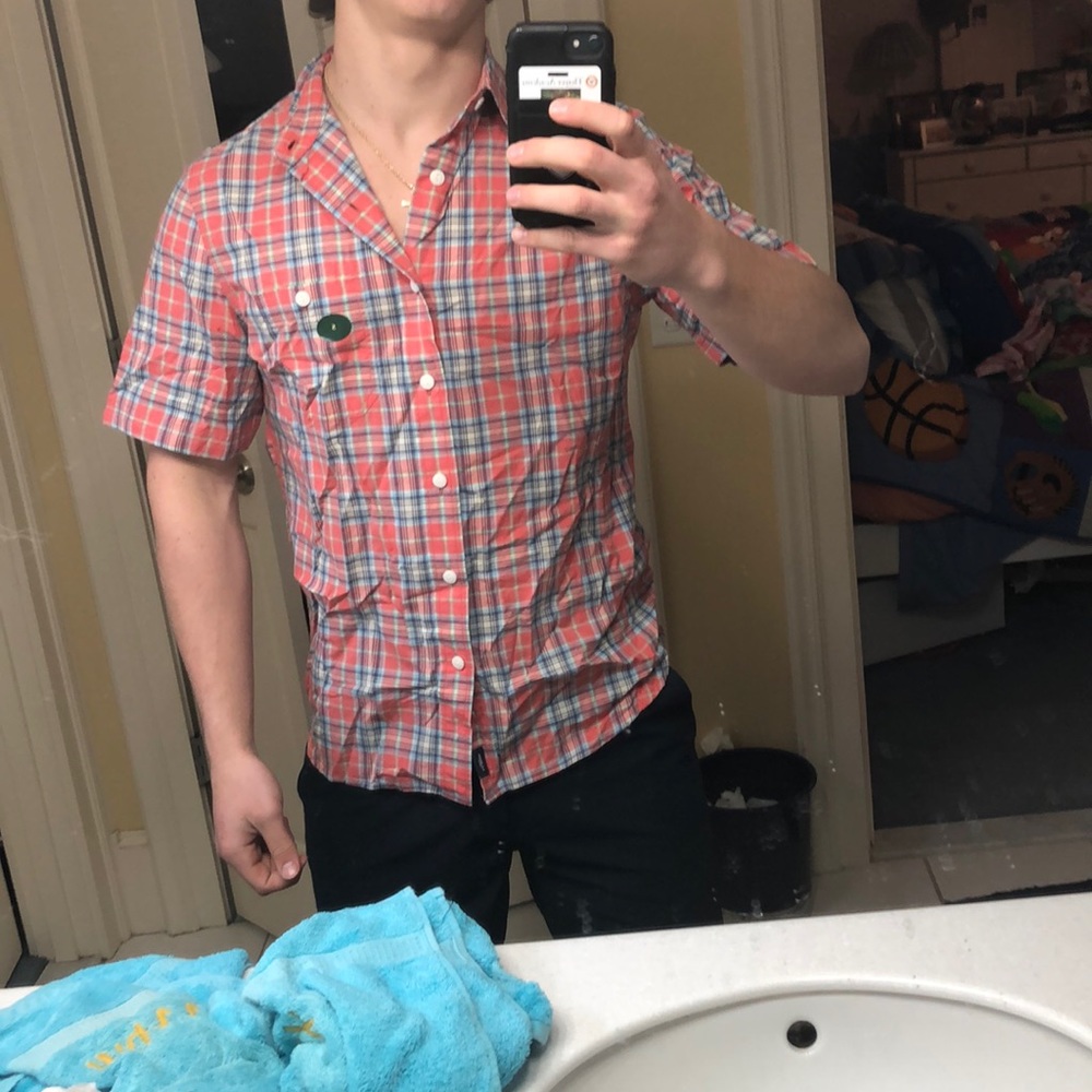 L.L Bean Slightly Fitted Short Sleeve Button-Down